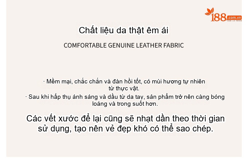 Túi Đeo Vai Nữ Da Thật Thiết Kế Tối Giản Màu Đen, Trắng, Nâu chi tiết 6