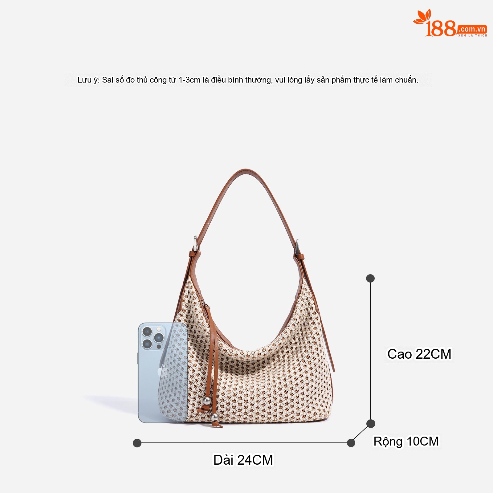 Túi Đeo Vai Nữ Dáng Bánh Bao Đan Dệt Phong Cách Vintage