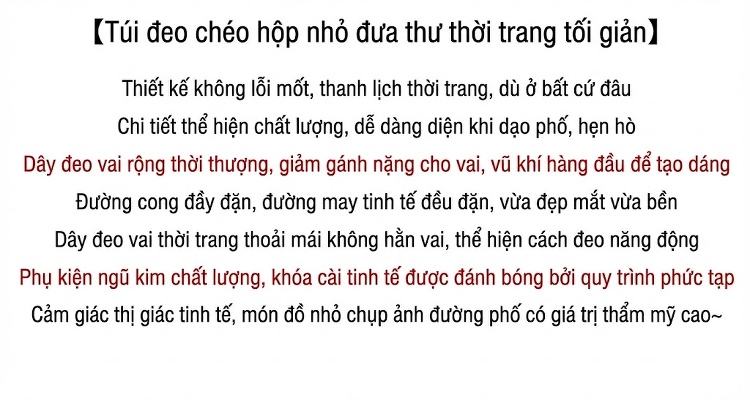 Túi Đeo Vai Nữ Kiểu Dáng Hộp Đậu Phụ Da Bóng Màu Đen chi tiết 2