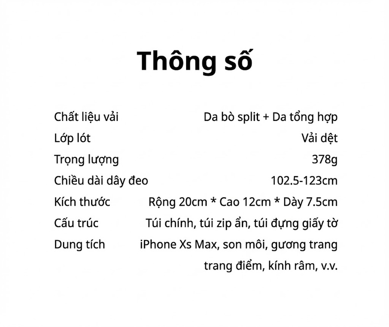 Túi Đeo Vai Nữ Nỉ Đeo Chéo Thời Trang Màu Nâu chi tiết 5