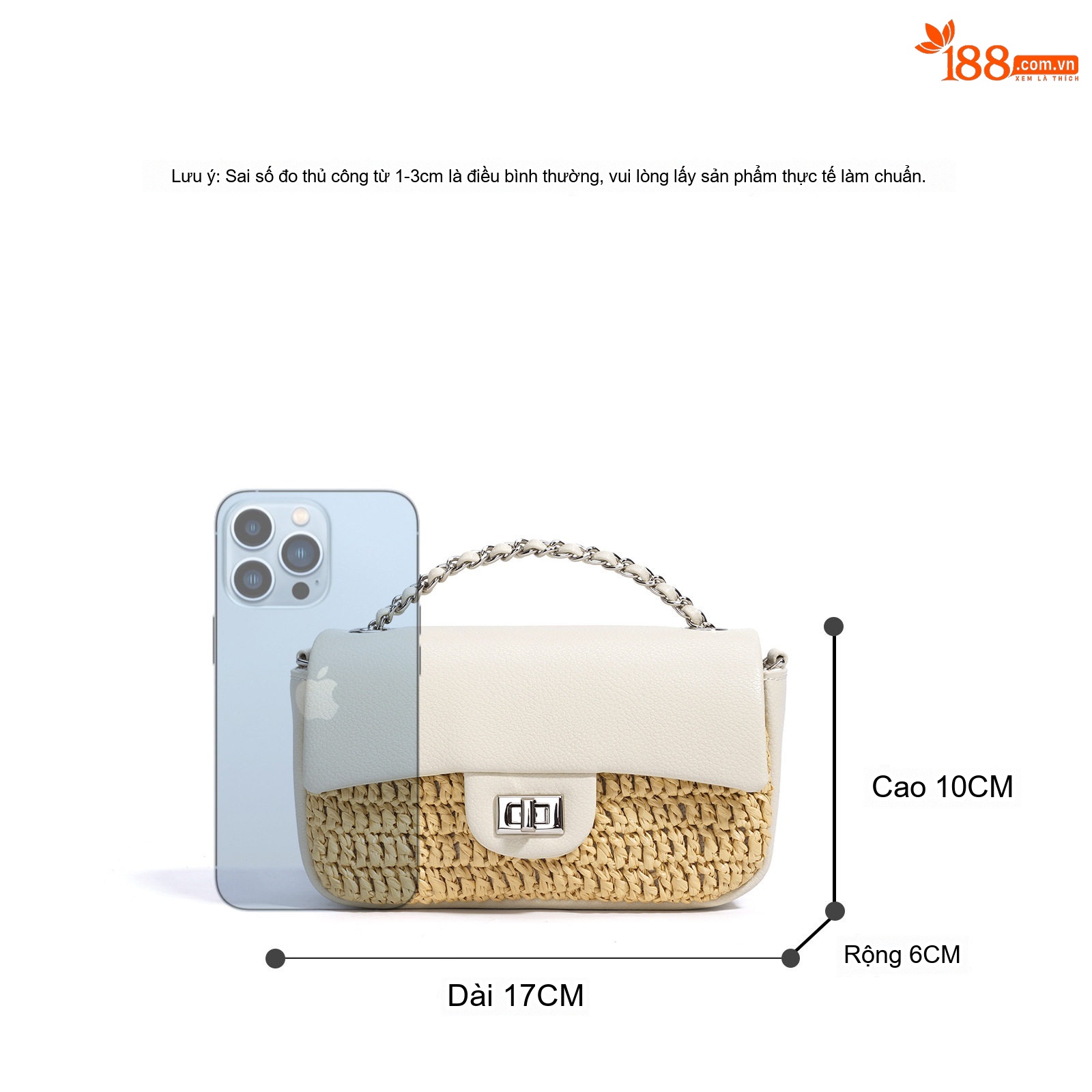 Túi Đeo Vai Nữ Phối Màu Phong Cách Bãi Biển Mini Dây Xích Tiện Lợi Cao Cấp Đeo Chéo Đơn Giản Màu Trắng, Nâu, Xanh...