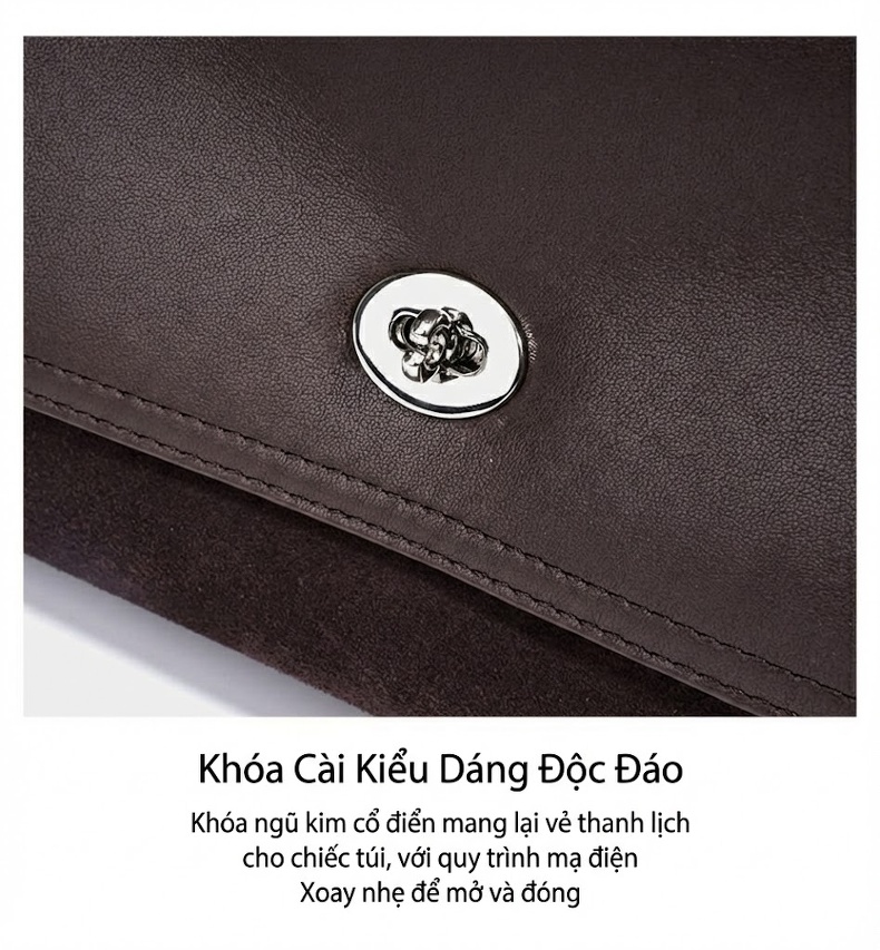 Túi Đeo Vai Nữ Phối Màu Tối Giản Phong Cách Hàn Quốc chi tiết 13