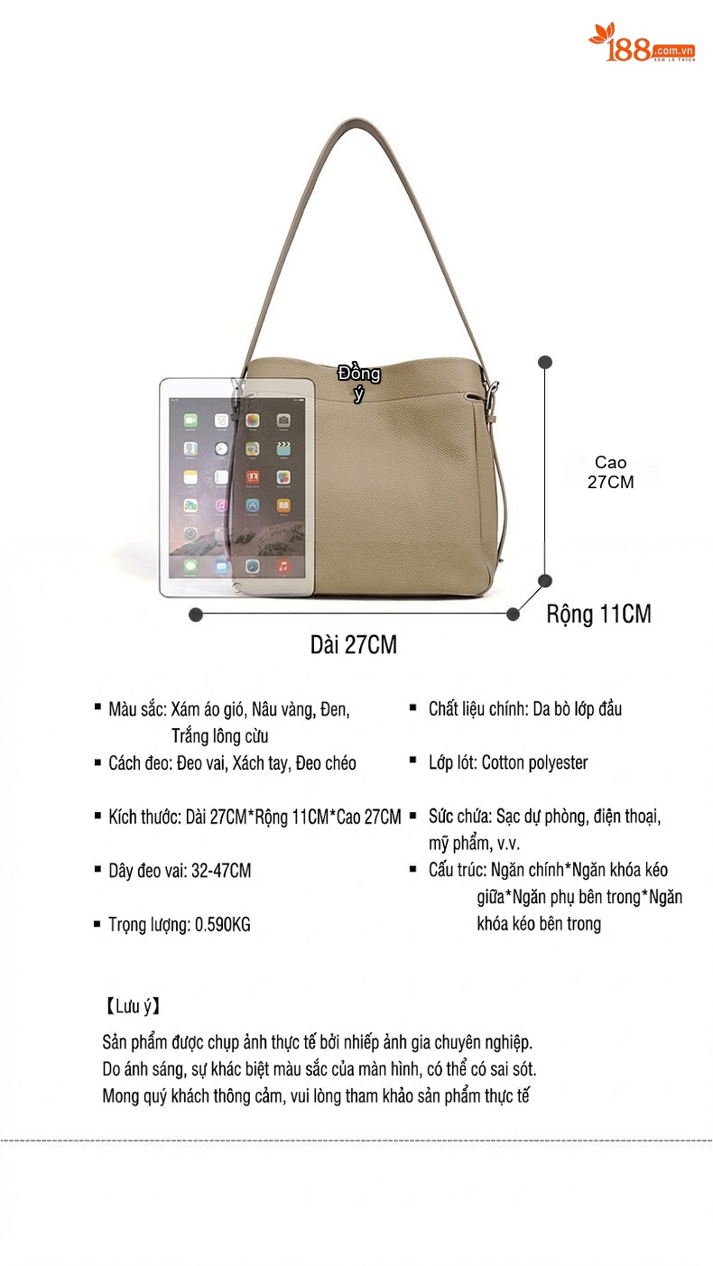Túi Đeo Vai Nữ Thiết Kế Độc Đáo Phong Cách Retro Cao Cấp Màu Nâu, Đen chi tiết 17