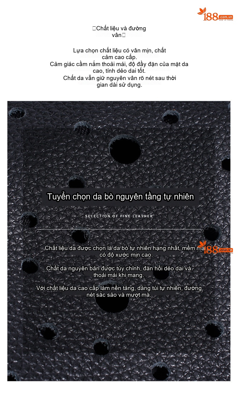 Túi Đeo Vai Nữ Thiết Kế Đục Lỗ Phong Cách Punk Kèm Túi Nhỏ Màu Đen chi tiết 12