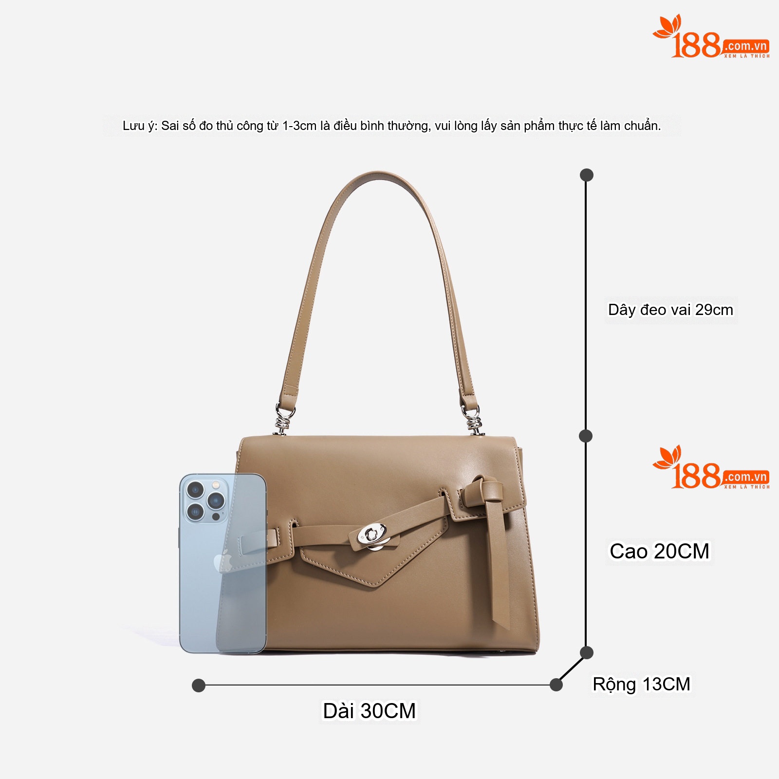 Túi Đeo Vai Nữ Thiết Kế Nắp Gập Bất Đối Xứng Đựng Vừa A4 Phong Cách Công Sở Màu Trắng Kem, Đen, Nâu, Xám