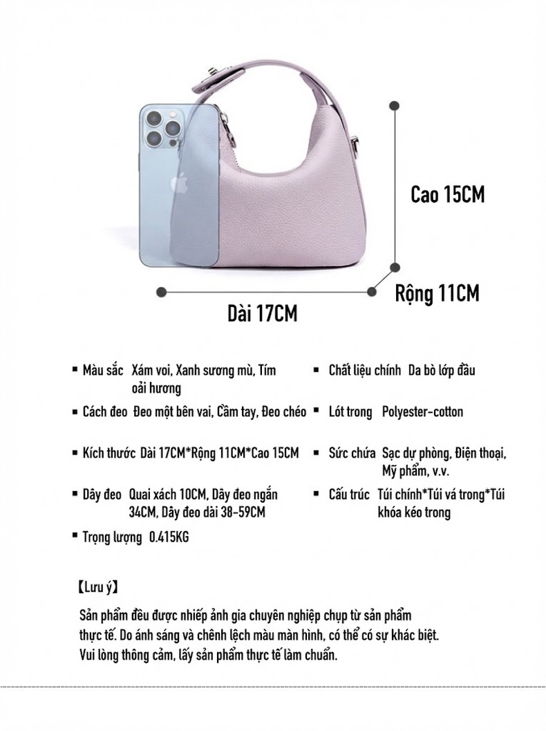 Túi đeo vai nữ thiết kế nhỏ gọn đựng son môi, tiền xu, túi xách tay mini phong cách thời trang chi tiết 6