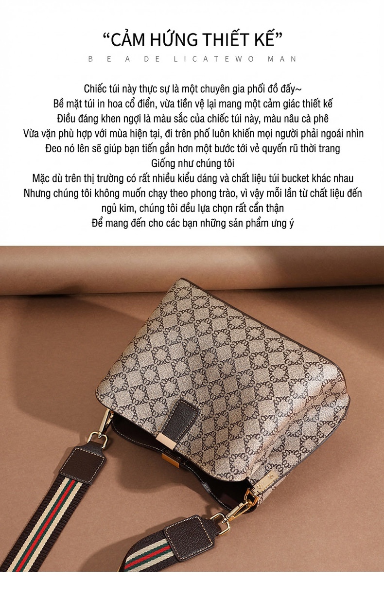Túi Đeo Vai Nữ Thiết Kế Tối Giản, Dây Đeo Bản Rộng Thời Trang Công Sở chi tiết 2
