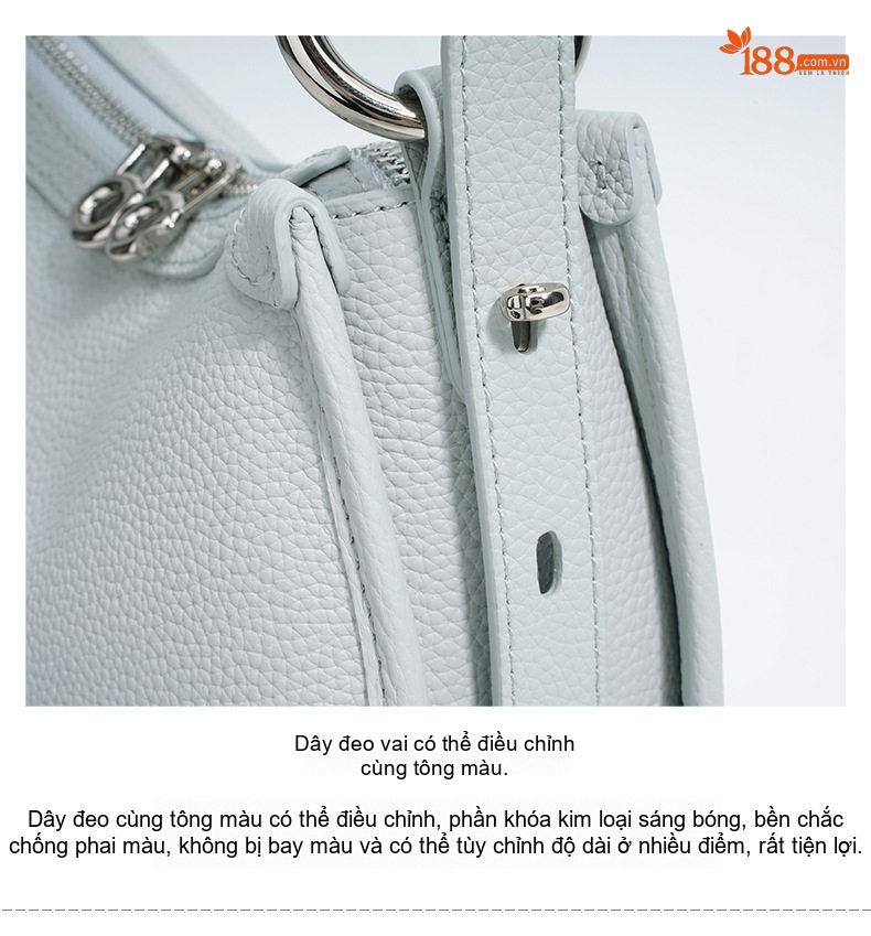 Túi Đeo Vai Nữ Thiết Kế Tối Giản, Túi Đeo Chéo Nữ Sức Chứa Lớn Màu Đen, Xám, Nâu chi tiết 13