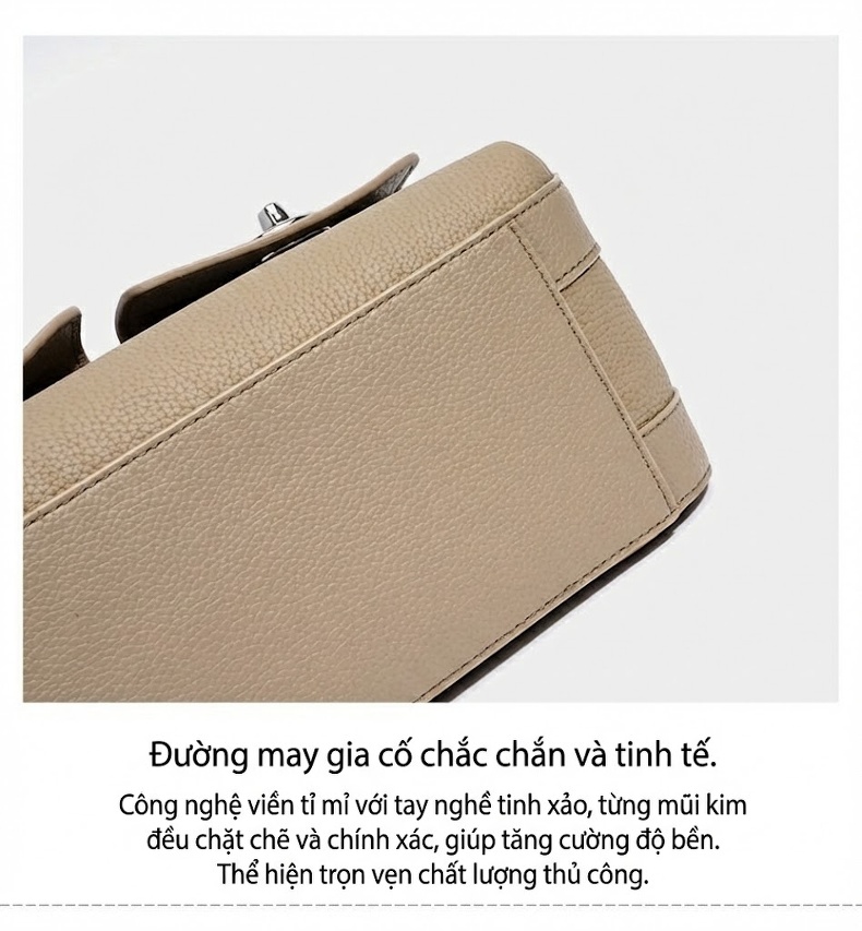 Túi Đeo Vai Nữ Thiết Kế Yên Ngựa Da Mờ Cao Cấp Thời Trang chi tiết 12