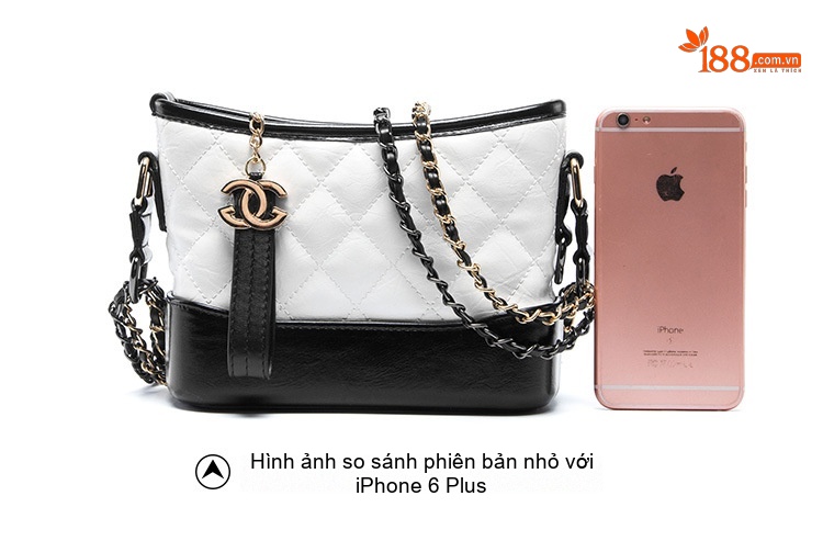 Túi Đeo Vai Nữ Trám Ô Dây Xích Phong Cách Tiểu Hương Túi Nữ Kiểu Túi Hobo Màu Trắng, Đen chi tiết 16