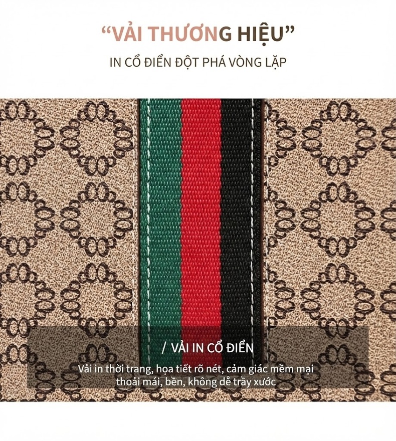 Túi Đeo Vai/Túi Đeo Chéo Nữ Thiết Kế Nhỏ Gọn Phong Cách Tiểu Thư Màu Nâu, Be, Đỏ, Xanh Lá chi tiết 9