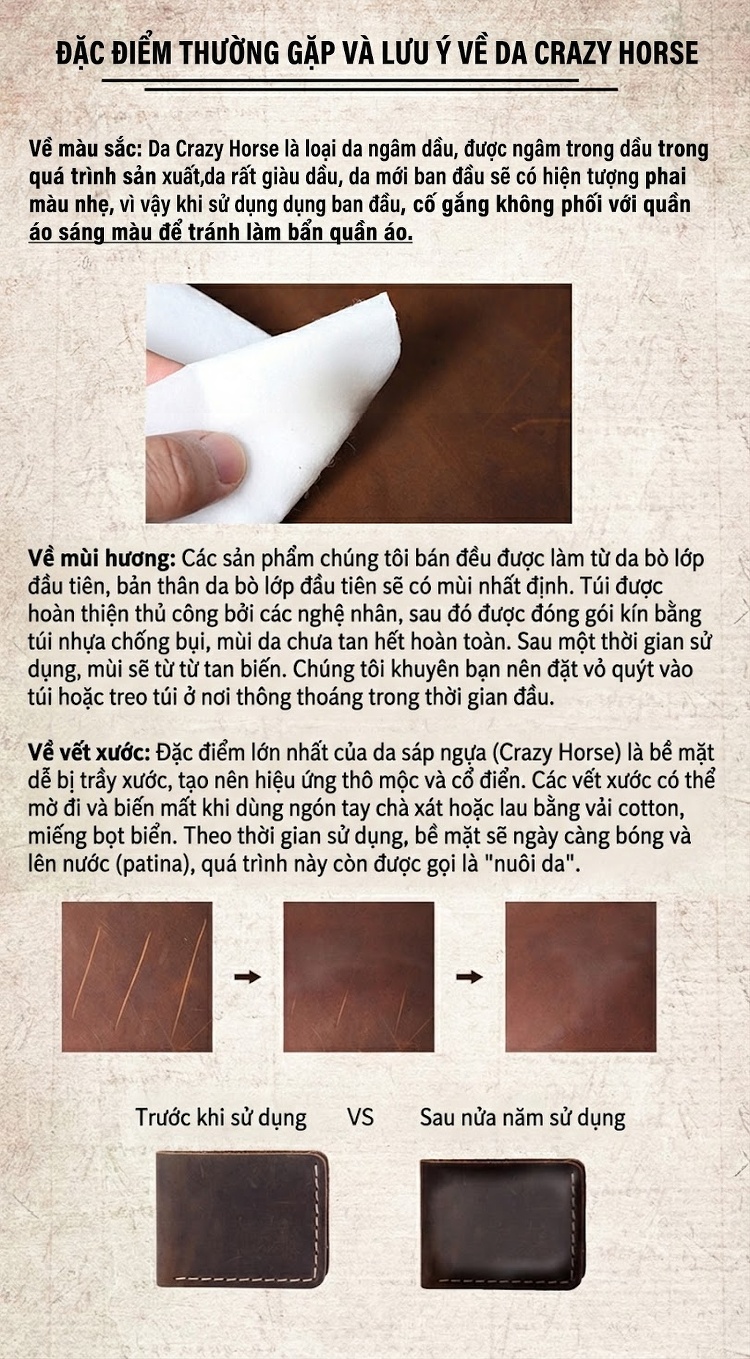 Túi Du Lịch Da Bò Sức Chứa Lớn Cổ Điển Màu Nâu, Đen chi tiết 27