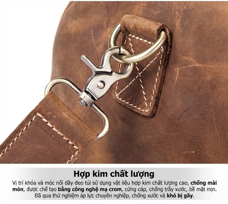 Túi Du Lịch Da Mờ Sức Chứa Lớn Phong Cách Retro Âu Mỹ Có Dây Đeo Vai Màu Nâu, Đen chi tiết 28