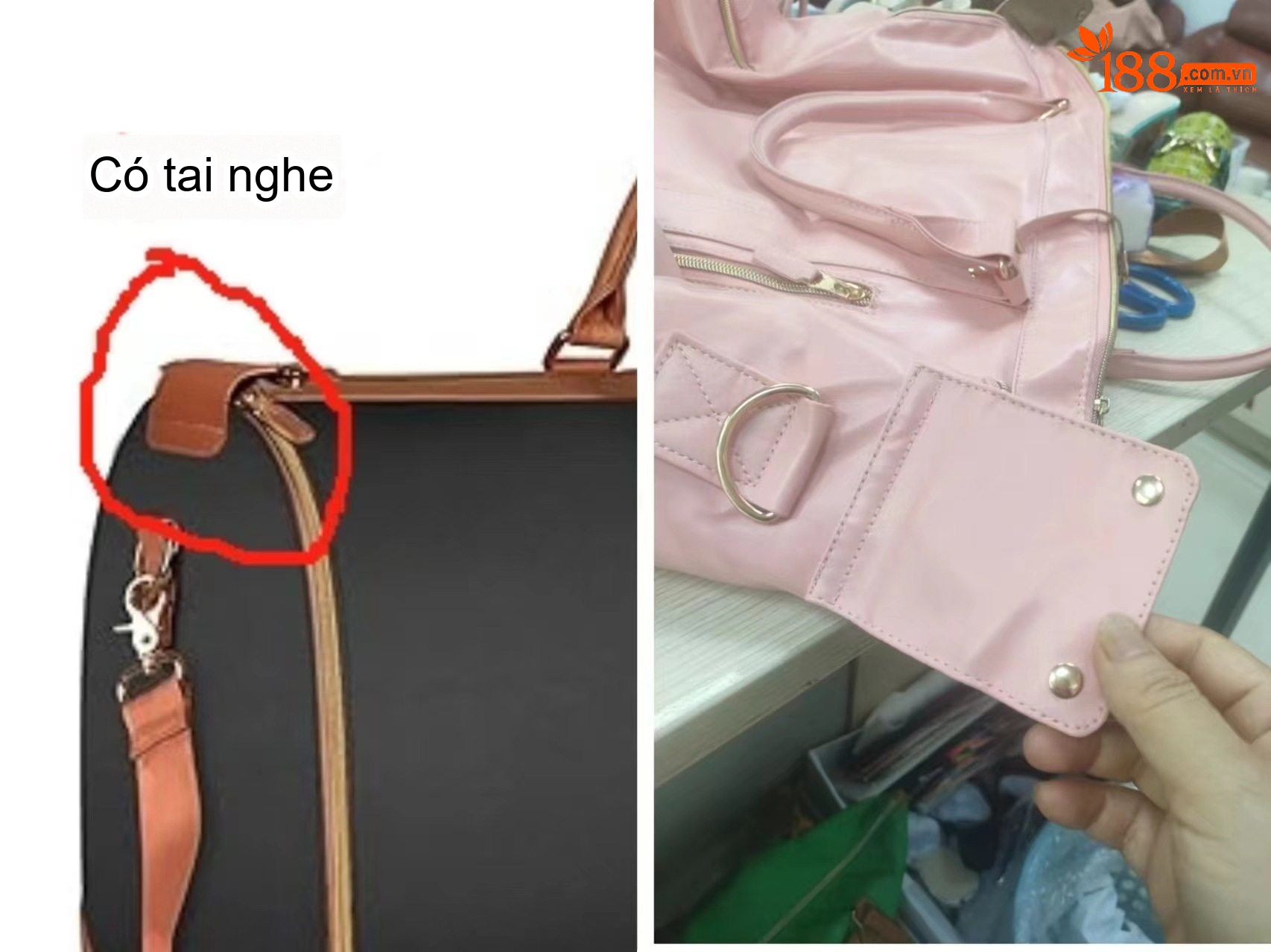Túi Du Lịch Da PU Cỡ Lớn Tiện Lợi Thời Trang Màu Trắng, Nâu, Đen, Hồng chi tiết 39