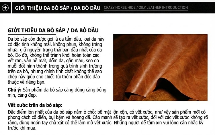 Túi Du Lịch Da Thật Mad Horse Phong Cách Âu Mỹ Cổ Điển Dung Tích Lớn Màu Nâu, Nâu Đậm chi tiết 23