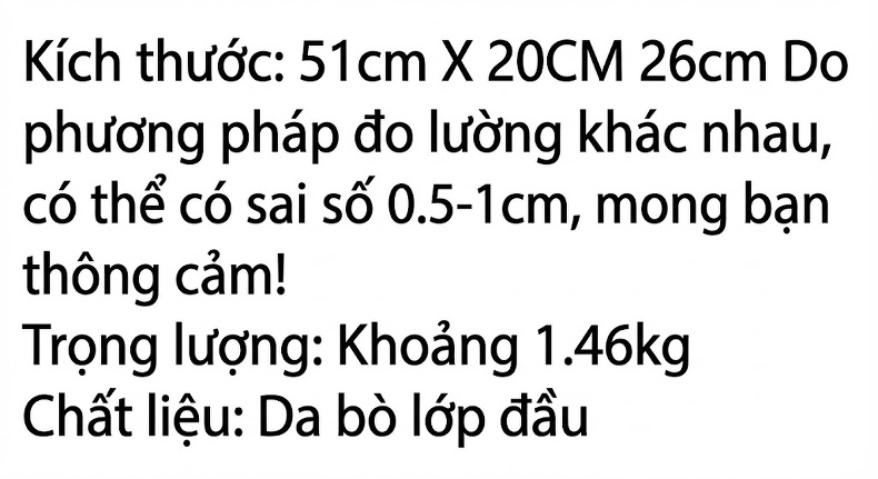 Túi Du Lịch Da Thật Sức Chứa Lớn Xách Tay Đựng Đồ Tập Gym Màu Đen chi tiết 7