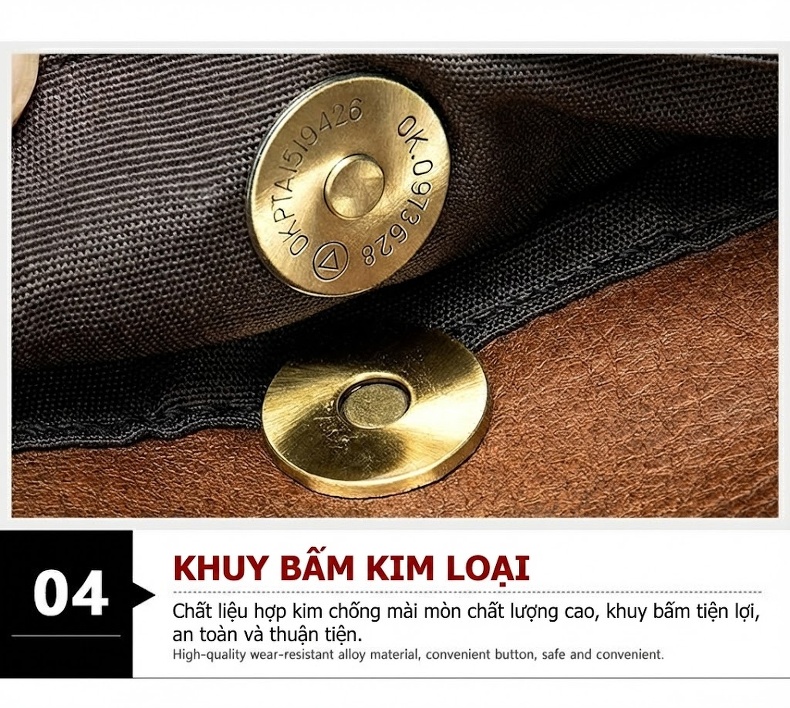 Túi Du Lịch Nam Da Thật Kiểu Dáng Retro Đựng Đồ Cá Nhân Đa Năng Sức Chứa Lớn Màu Nâu chi tiết 13