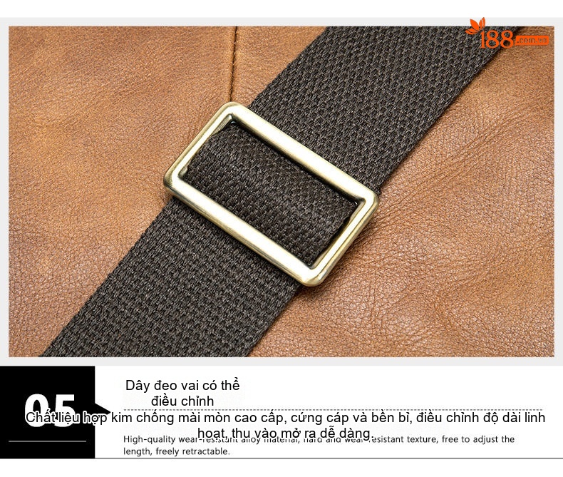 Túi Du Lịch Nam Da Thật Kiểu Dáng Retro Đựng Đồ Cá Nhân Đa Năng Sức Chứa Lớn Màu Nâu chi tiết 14