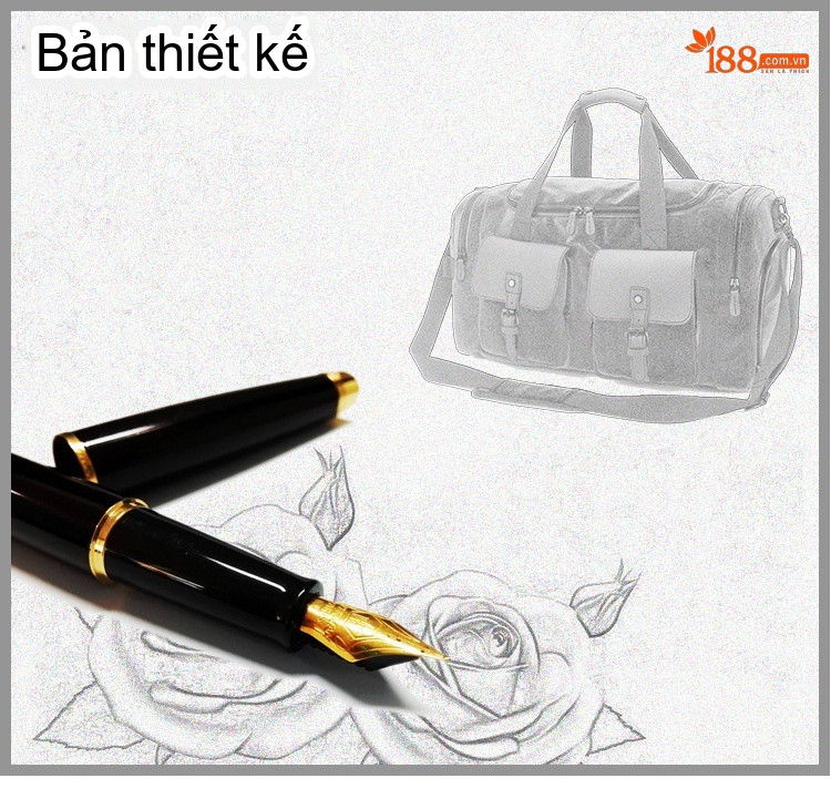 Túi Du Lịch Vải Canvas Đựng Đồ Cá Nhân, Yoga, Tập Gym, Hành Lý Da Bò Màu Nâu, Xám, Đen, Xanh... chi tiết 4