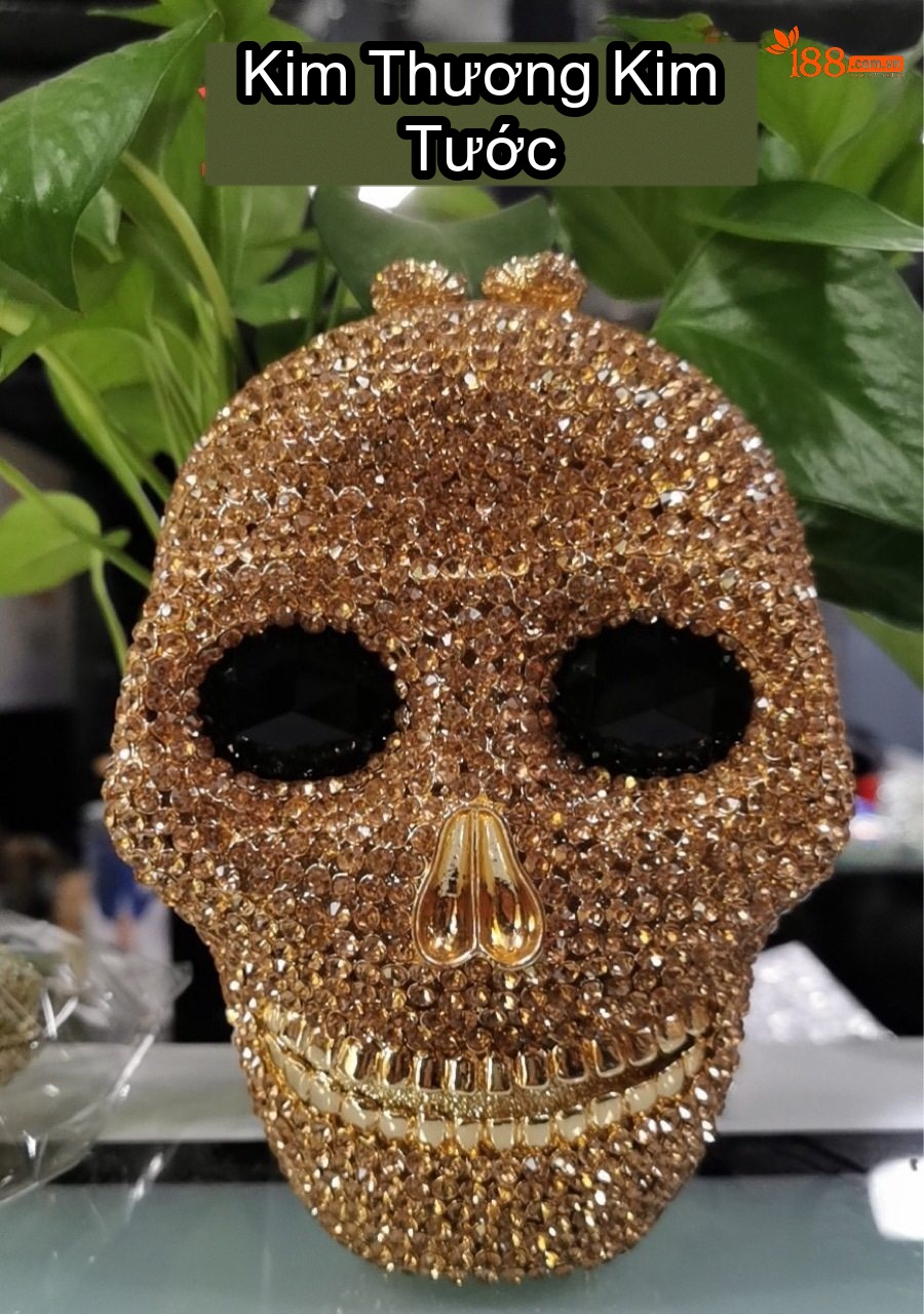 Túi Dự Tiệc Nữ Hình Đầu Lâu Đính Đá Phong Cách Âu Mỹ Halloween Màu Vàng, Bạc, Đen... chi tiết 2