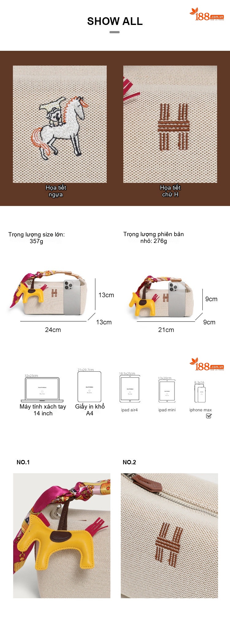 Túi Tote Canvas Đeo Chéo Thời Trang Đựng Cơm Mỹ Phẩm chi tiết 3