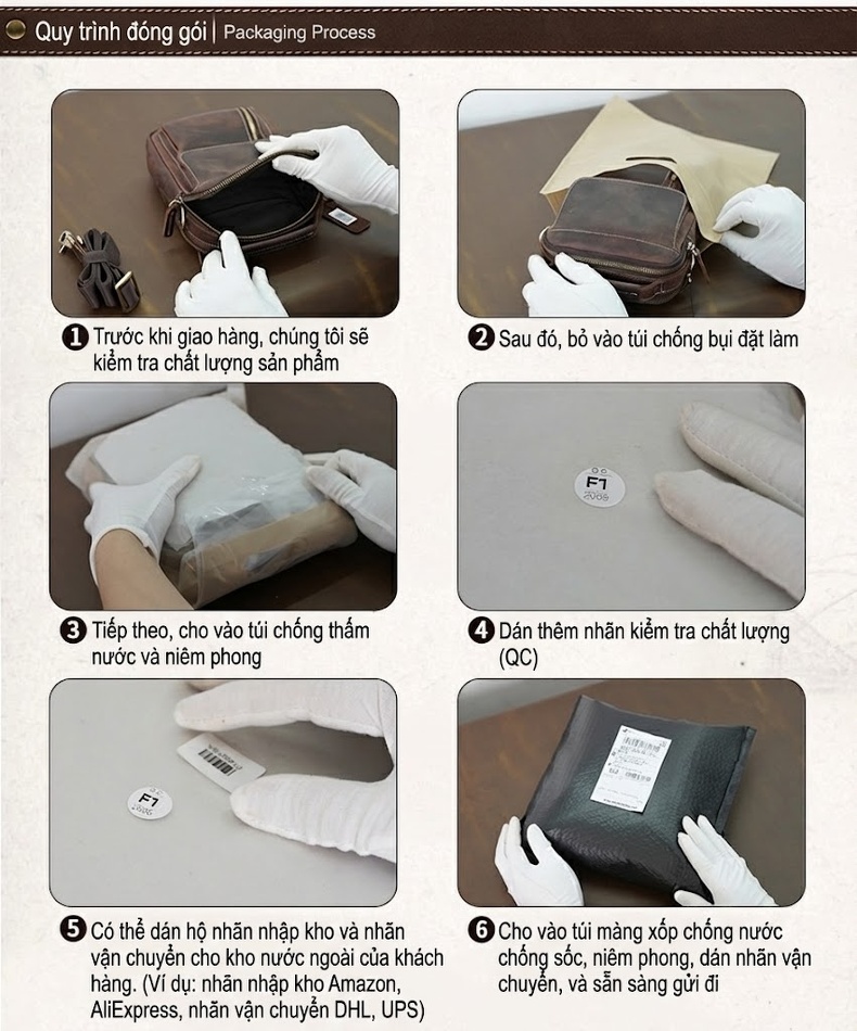 Túi Đựng Máy Ảnh Da Bò Sáp Đầu Lớp Phong Cách Cổ Điển Dây Đeo Chéo Màu Nâu chi tiết 13