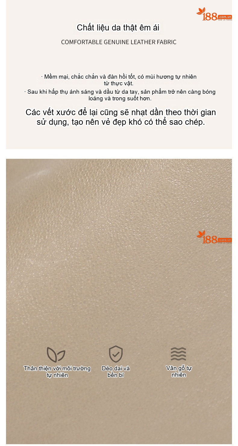Túi Hobo Nữ Da Bò Vân Thực Vật Cổ Điển Đeo Vai, Đeo Chéo Màu Nâu, Đen, Xám chi tiết 6
