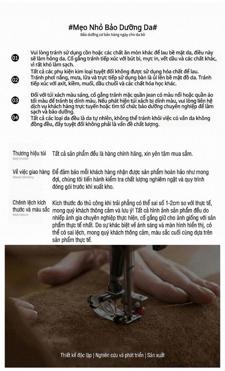 Túi Hộp Đeo Vai Nữ Vải Canvas Phối Da Đeo Chéo Thời Trang Màu Nâu, Kem chi tiết 16