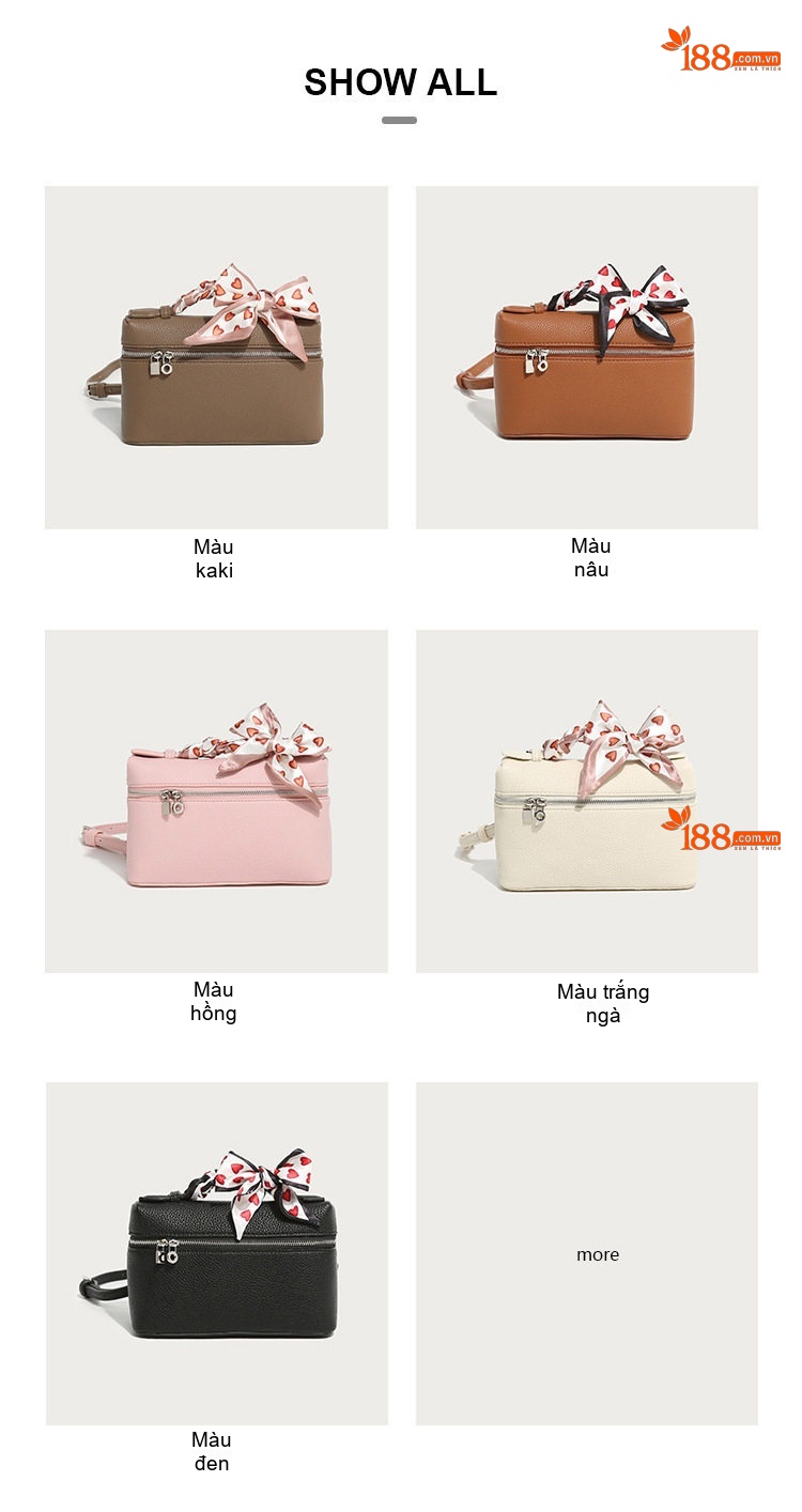 Túi Hộp Nữ Mini Da Mềm Thiết Kế Nhỏ Gọn Thời Trang Màu Đen, Hồng chi tiết 3