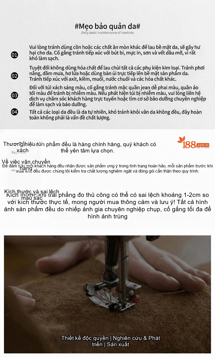 Túi Kelly Da Bề Mặt Mờ Đeo Vai Đeo Chéo Mini Thanh Lịch Màu Kem, Nâu, Đen chi tiết 18