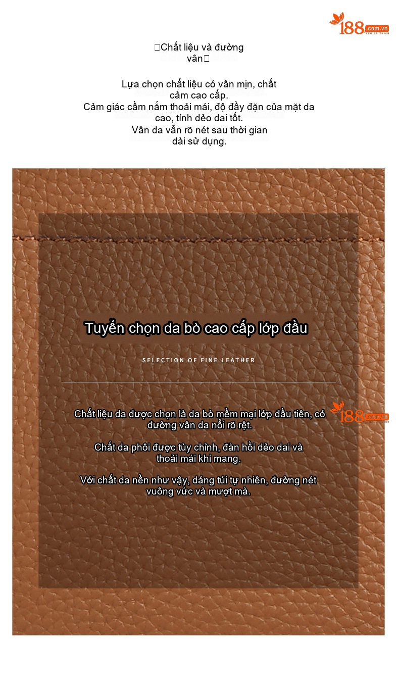 Túi Kelly Da Bò Khóa Cài Retro Đeo Vai/Xách Tay Màu Nâu, Kem, Vàng Be chi tiết 9