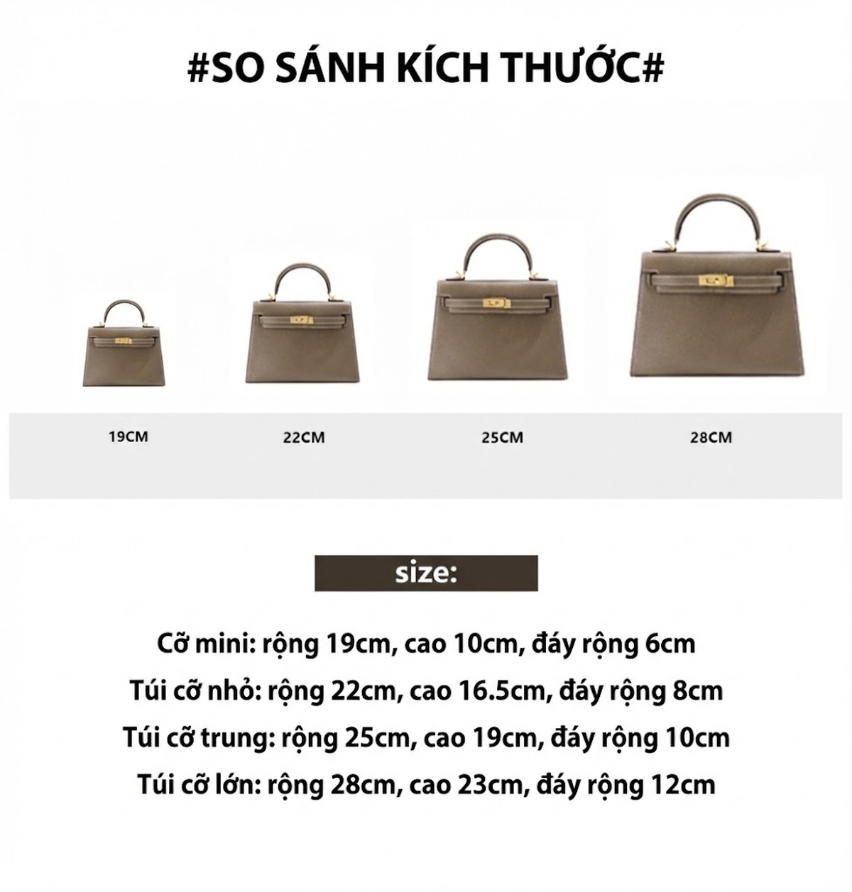 Túi Kelly Da Thật Vân Tay Cầm Tay Đeo Vai Chéo Phong Cách Thời Trang Tối Giản Màu Trắng, Nâu, Xám, Vàng... chi tiết 5