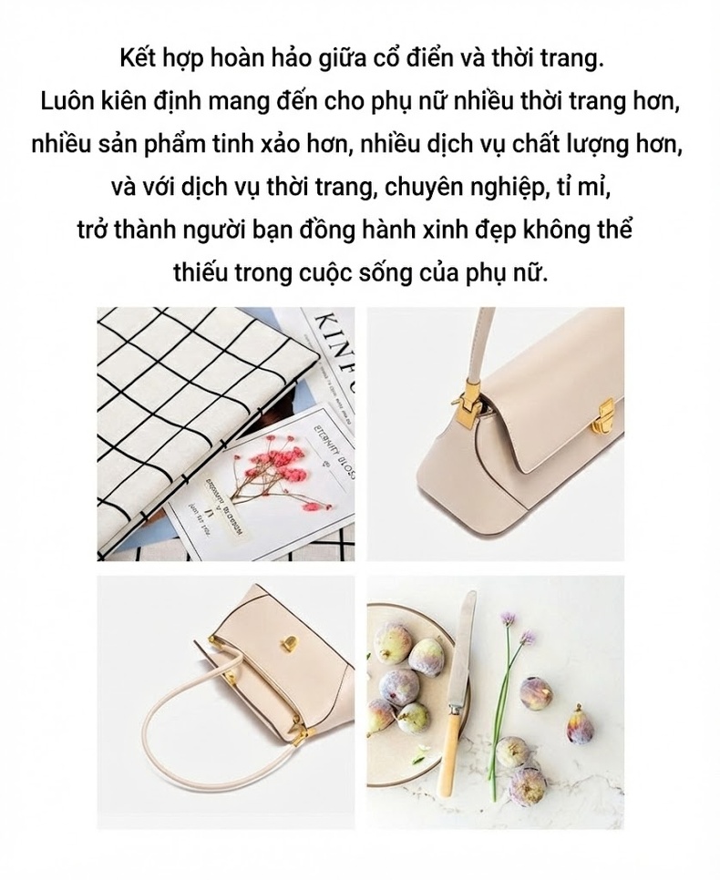 Túi Kẹp Nách Nữ Da Bóng Thiết Kế Đơn Giản Đeo Vai Màu Đen, Trắng, Nâu chi tiết 10