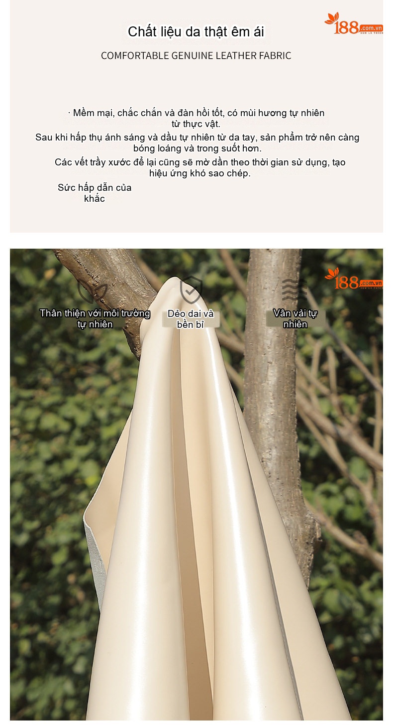 Túi Pháp Baguette Nữ Da Bò Thiết Kế Tối Giản Đeo Vai Đeo Chéo Màu Trắng, Đen, Đỏ... chi tiết 6