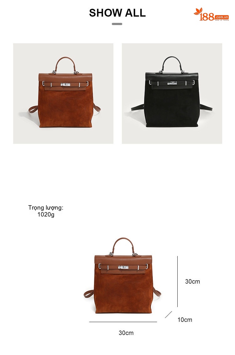 Túi Tote/Balo Nữ Da Mờ Phong Cách Retro Vintage, Túi Đeo Vai/Xách Tay Công Sở, Dung Tích Lớn Màu Nâu, Đen chi tiết 3