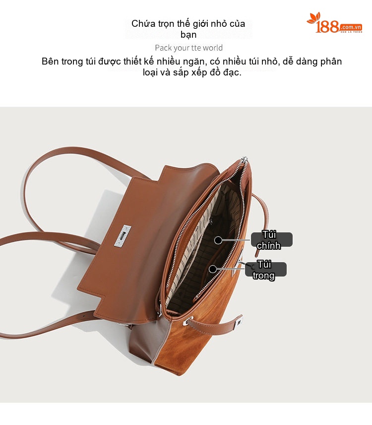 Túi Tote/Balo Nữ Da Mờ Phong Cách Retro Vintage, Túi Đeo Vai/Xách Tay Công Sở, Dung Tích Lớn Màu Nâu, Đen chi tiết 5