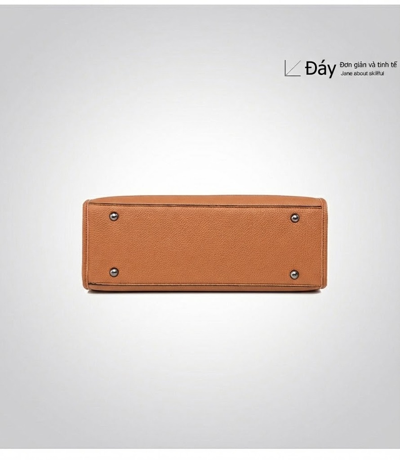 Túi Tote Da Bề Mặt Nhám Đựng Laptop Công Sở Sức Chứa Lớn Kèm Túi Nhỏ Màu Nâu, Đen chi tiết 28