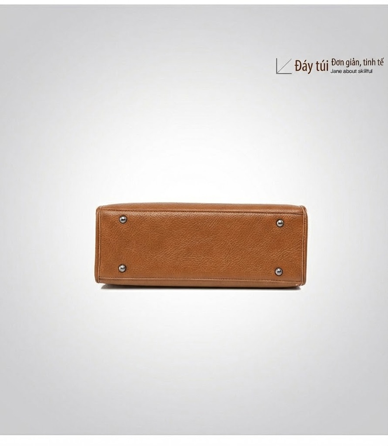 Túi Tote Da Bề Mặt Nhám Đựng Laptop Công Sở Sức Chứa Lớn Kèm Túi Nhỏ Màu Nâu, Đen chi tiết 22