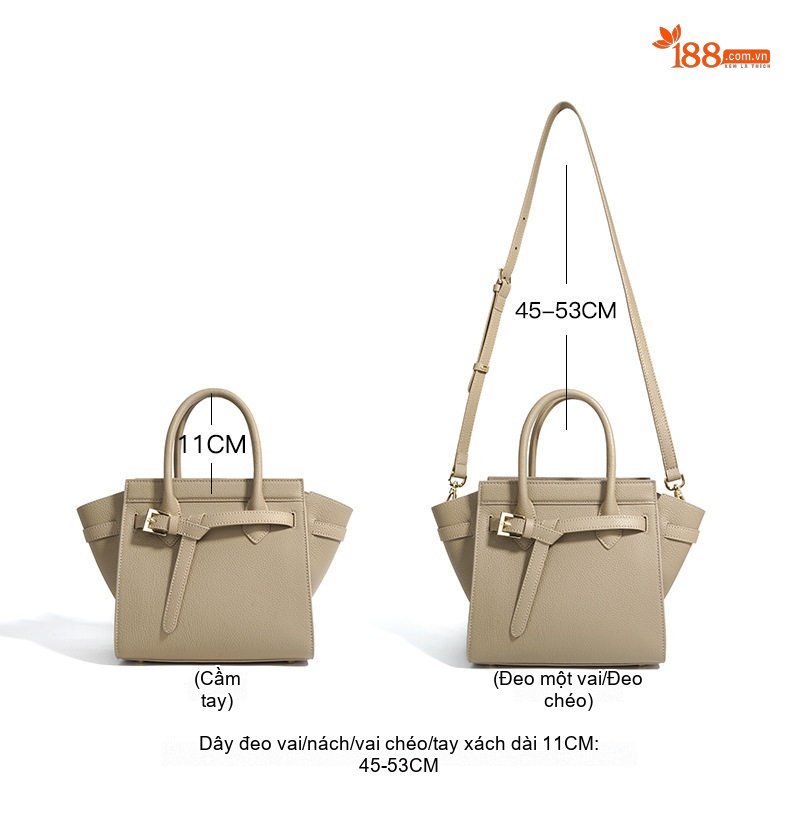 Túi Tote Da Bò Cỡ Lớn Đựng Tài Liệu Công Sở Quai Xách Tay Màu Đen, Nâu, Xám, Kem chi tiết 19
