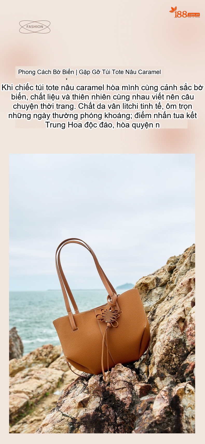 Túi Tote Da Bò Đeo Vai/Đeo Chéo/Xách Tay Công Sở Cao Cấp Dung Tích Lớn Màu Nâu, Kem chi tiết 3