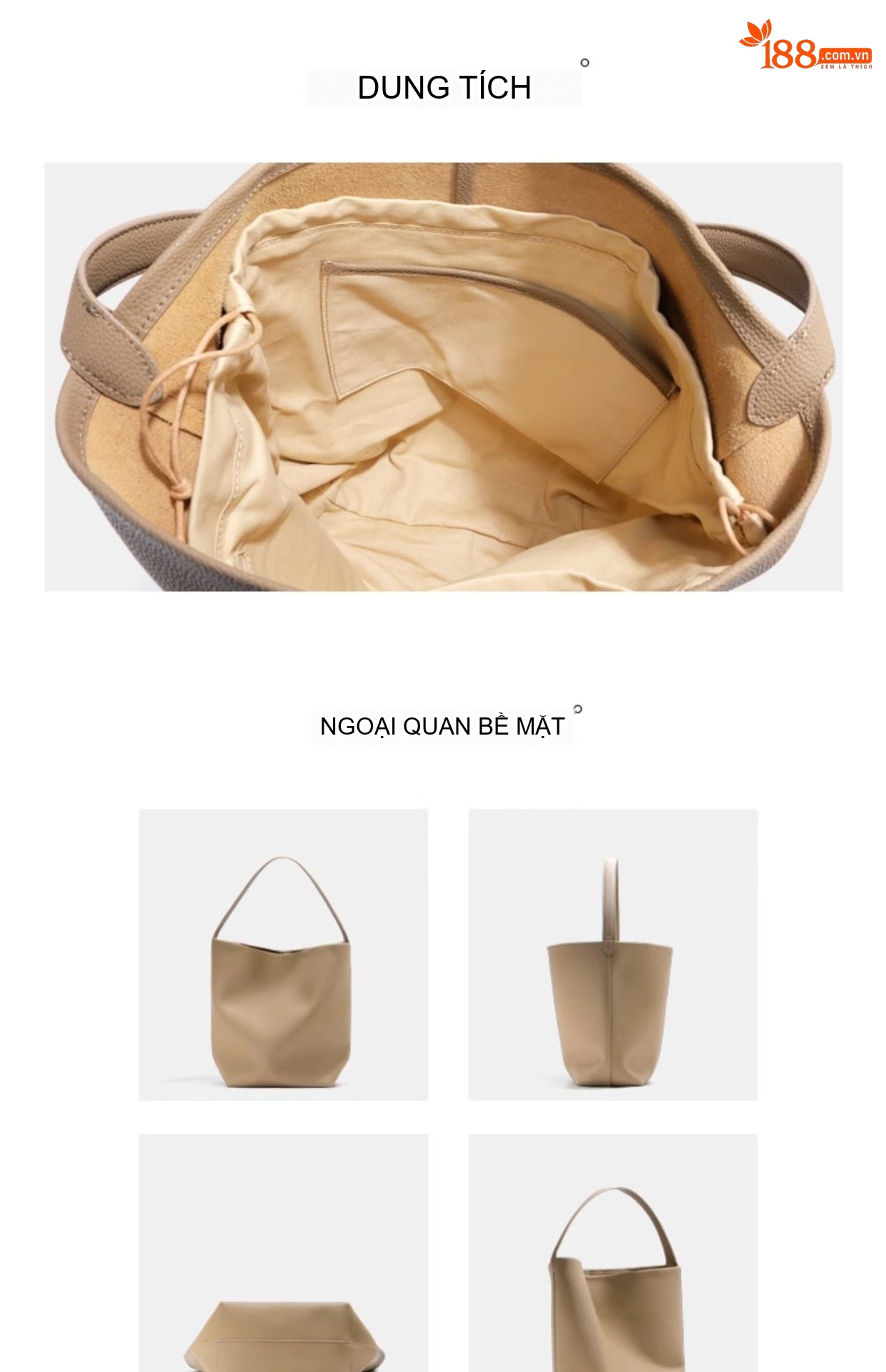 Túi Tote Da Bò Đựng Laptop Sức Chứa Lớn Phong Cách Đơn Giản Màu Đen, Nâu chi tiết 3