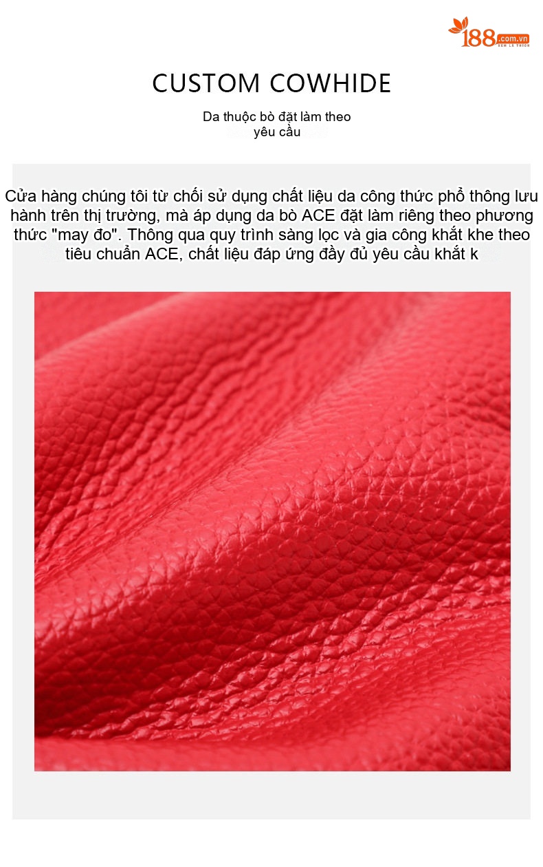 Túi Tote Da Bò Dung Tích Lớn Thời Trang Đeo Vai Màu Đỏ chi tiết 6