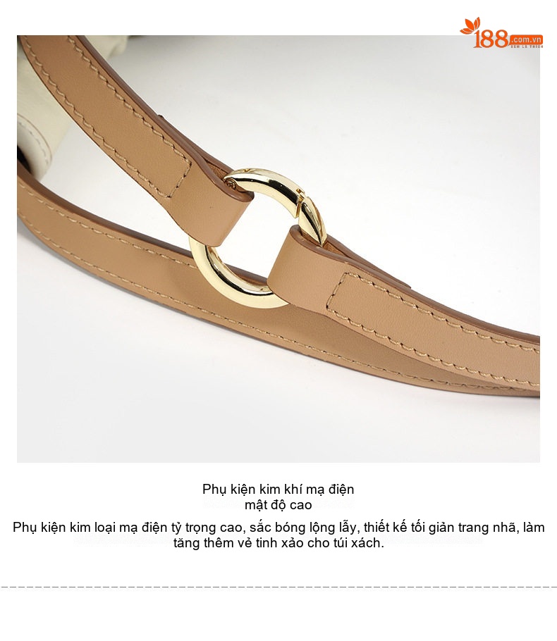 Túi Tote Da Bò Hobo Nữ Thiết Kế Nhỏ Gọn Cao Cấp Đựng Được Nhiều Đồ Màu Trắng, Xanh chi tiết 13