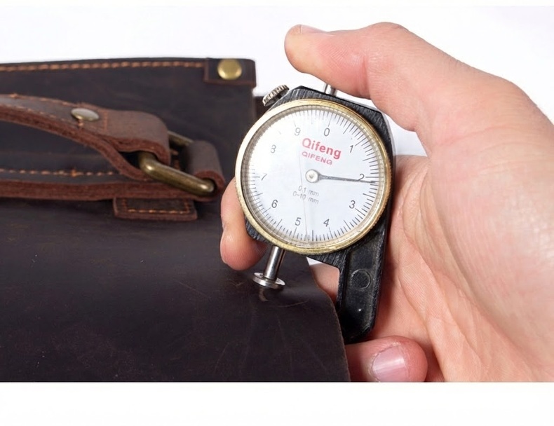 Túi Tote Da Bò Mad Horse Thủ Công Vintage Đeo Vai, Đeo Chéo, Xách Tay Màu Nâu chi tiết 22
