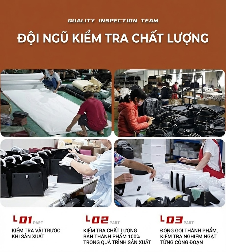 Túi Tote Da Bò Mẹ Con Công Sở Lớn Đeo Chéo Đựng Tài Liệu Màu Xám, Xanh chi tiết 33
