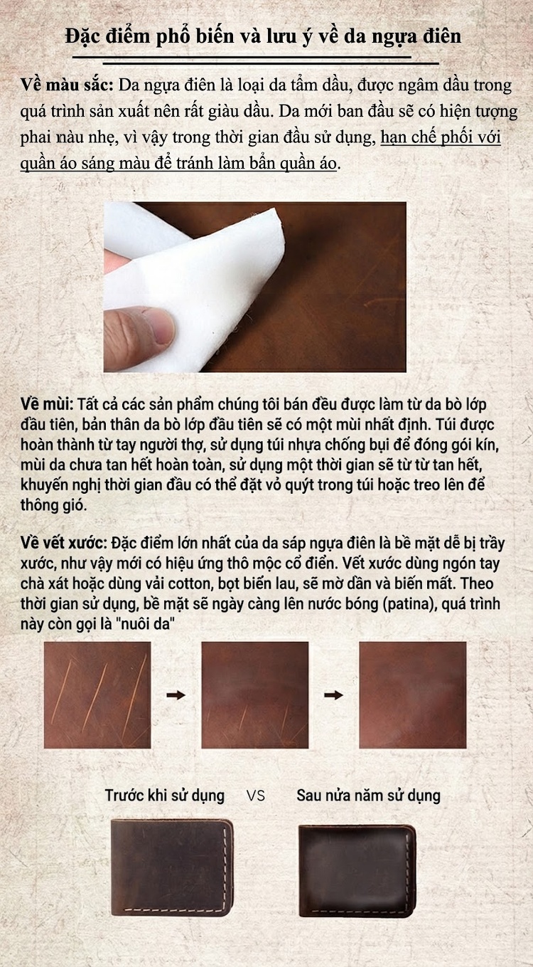 Túi Tote Da Bò Mộc Vintage Đeo Vai Phong Cách Âu Mỹ chi tiết 21