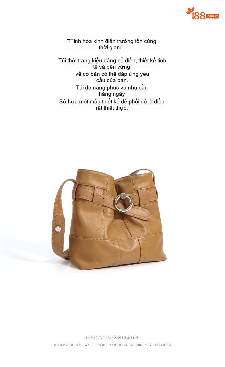 Túi Tote Da Bò Thiết Kế Độc Đáo Sức Chứa Lớn Đeo Vai/Đeo Chéo Phong Cách Vintage Màu Nâu chi tiết 3