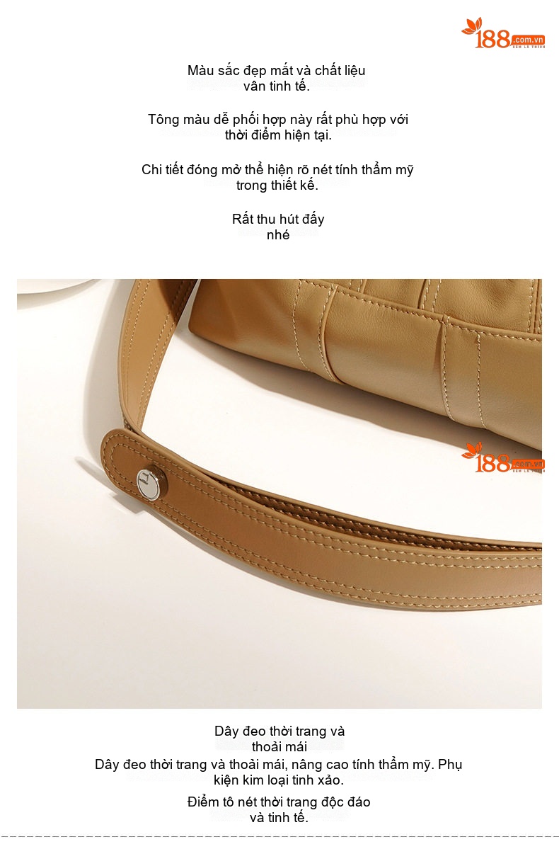 Túi Tote Da Bò Thiết Kế Độc Đáo Sức Chứa Lớn Đeo Vai/Đeo Chéo Phong Cách Vintage Màu Nâu chi tiết 8