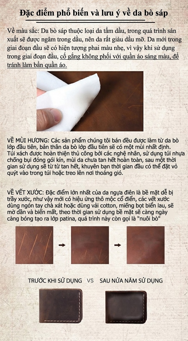 Túi Tote Da Bò Vintage Đựng Tài Liệu Công Sở Da Thật Màu Nâu chi tiết 18