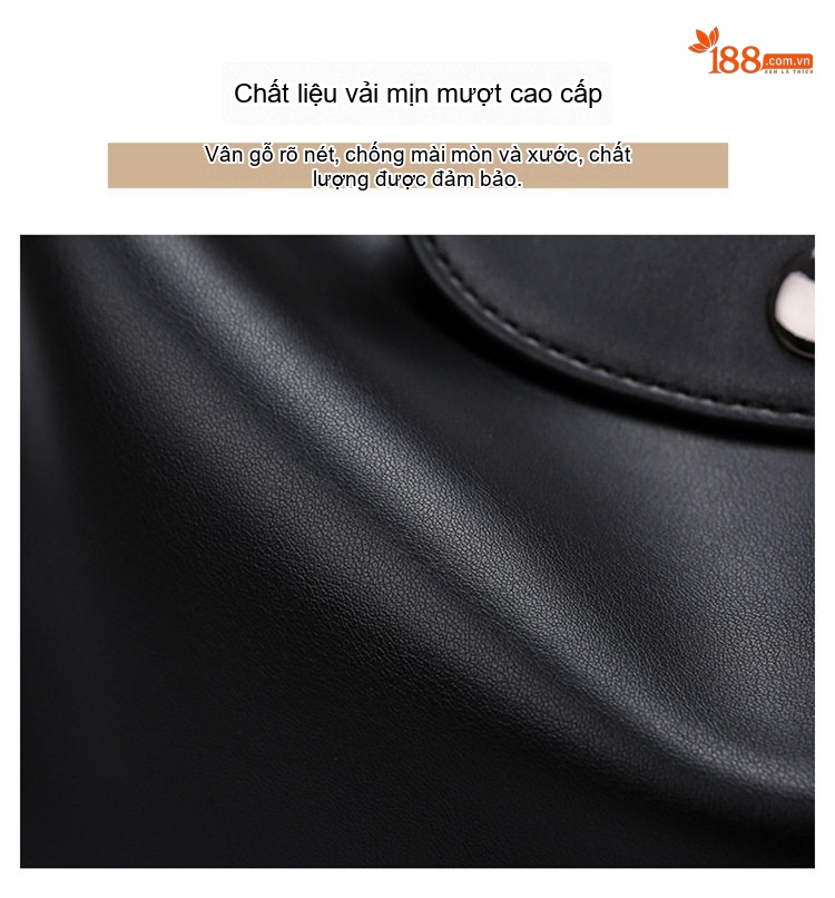 Túi Tote Da Mềm Đeo Vai/Kẹp Nách Công Sở Đựng Vừa A4 Phong Cách Thời Trang Màu Đen, Bạc chi tiết 6